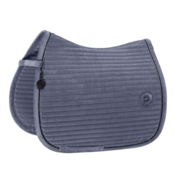 Zadeldekje dressuur Eskadron Platinum Velvet Crystal Slate Blue Full