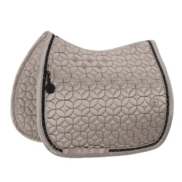 Zadeldekje dressuur Eskadron Platinum Mattgloss Contrast Jewel Pale Grey Full