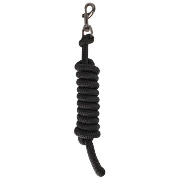 Halstertouw QHP met afneembare clip Black 2 meter