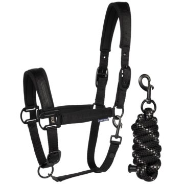 Halsterset Harry's Horse Black Edition Zwart Cob Halsterset Harry's Horse Black Edition Zwart Cob