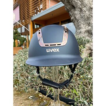 Rijhelm Uvex Suxxeed chrome blauw met rose goud