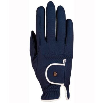Paardrijhandschoen Roeckl Lona grip lining Navy/Wit