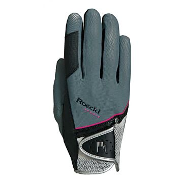 Paardrijhandschoen Roeckl Madrid Micro Mesh Grijs