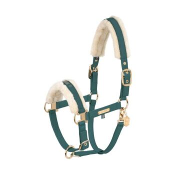 Halster Eskadron Heritage Faux Leather Double Pin FF Vintage Green