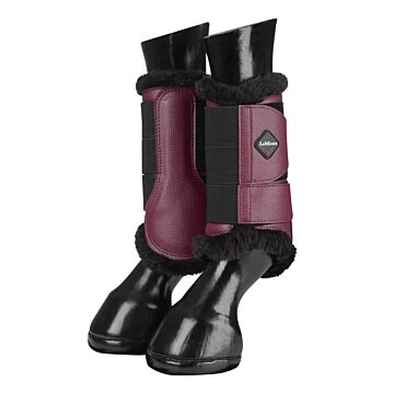 LeMieux Fleece Lined Brushing Boots Mulberry