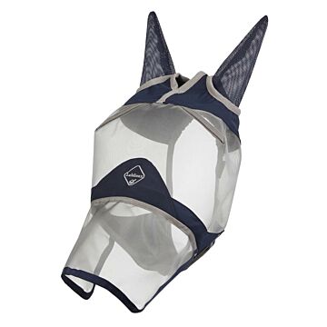 Vliegenkap met oren LeMieux Armour Shield Pro Fly Mask- Full Nose & Ears blauw/grijs