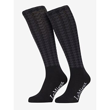 Sokken LeMieux Aspen Houndstooth Black