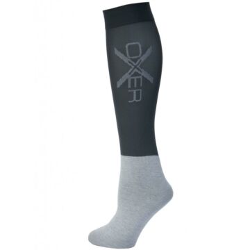 Paardrijsokken Oxer Slim Foot Grijs Paardrijsokken Oxer Slim Foot Grijs