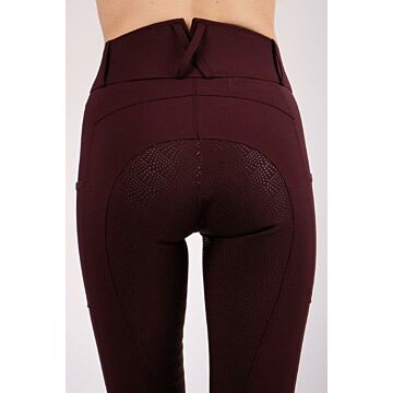 Rijbroek Montar Highwaist fullgrip Plum
