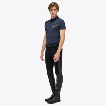 Trainingsshirt Cavalleria Toscana Tech Piquè Blauw