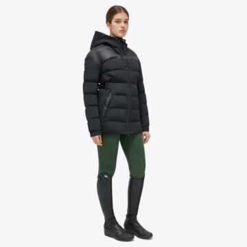 Jas Cavalleria Toscana Long Hooded Nylon Black