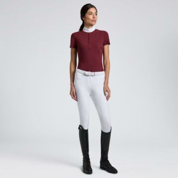 Wedstrijdshirt Cavalleria Toscana S/S Perforated Jersey Bordeaux