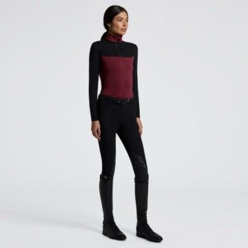 Trainingsshirt Cavalleria Toscana L/S Tech Wool Bordeaux
