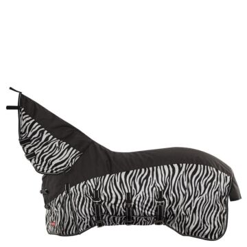 Zomerdeken Premiere 3in1 meshmet vaste hals en buikflap Zebra