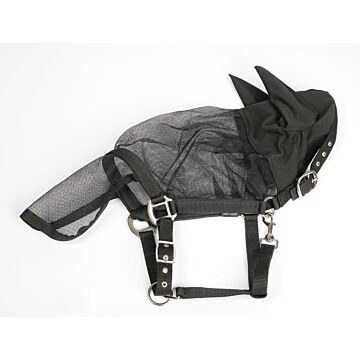 Vliegenmasker halster Harry's Horse met oren Black Vliegenmasker halster Harry's Horse met oren Black