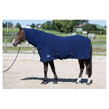 Fleecedeken Harry's Horse Oprolbare nek Blauw