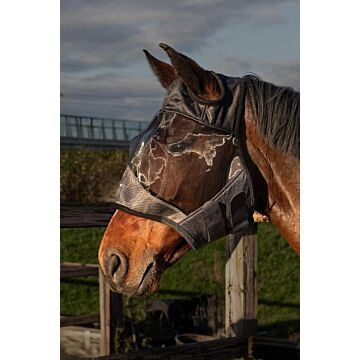 Vliegenmasker Harry's Horse Flyshield zonder oren Black Vliegenmasker Harry's Horse Flyshield zonder oren Black