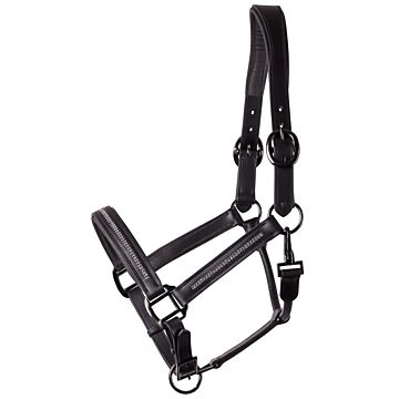 Halster Harry's Horse Leder Metallic Zwart-Gunmetal