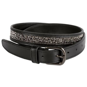 Riem Harry's Horse Leder Crystal Drops Gunmetal