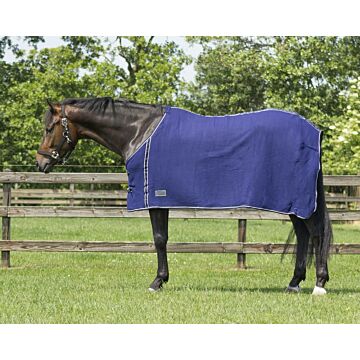 Fleecedeken QHP zonder singels blauw