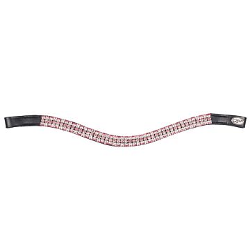 Frontriem QHP Havana zwart/roze