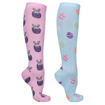 Kniekous QHP Pasen Roze/blauw