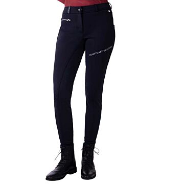Rijbroek QHP Marlous softshell fullgrip Navy
