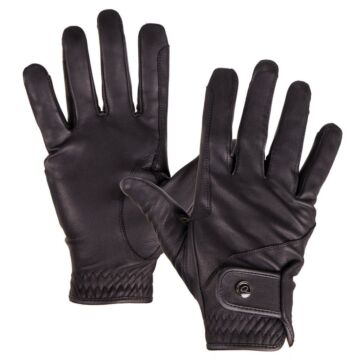 Handschoenen QHP leather Pro Zwart