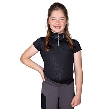 Trainingsshirt QHP Djune Junior Zwart 