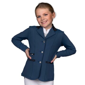 Wedstrijdjasje QHP Juliet Junior Petrol blue 