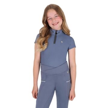 Trainingsshirt QHP Aubree Junior Misty blue